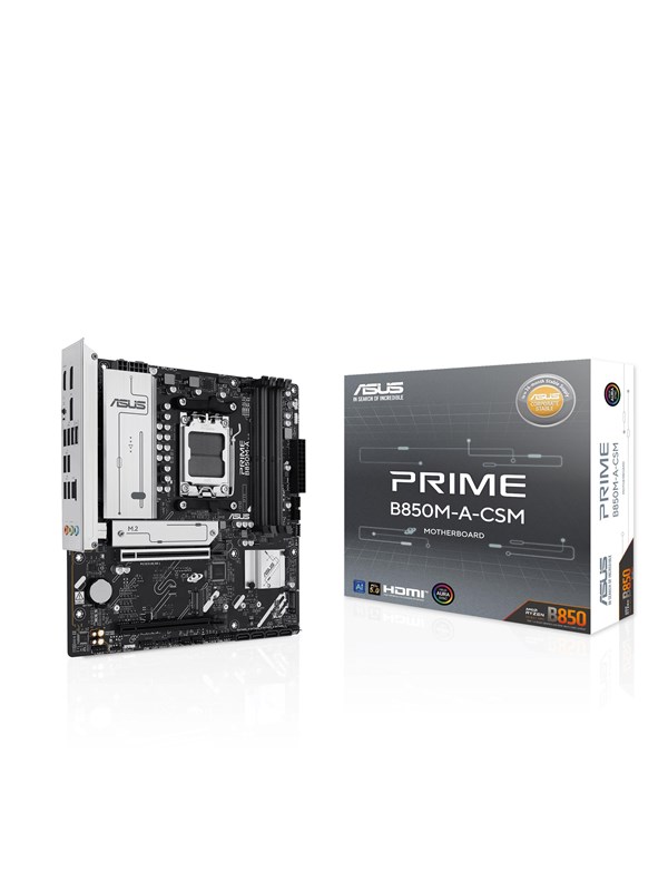 ASUS PRIME B850M-A-CSM Moderkort - AMD B850 - AMD AM5 - DDR5 RAM - Micro-ATX