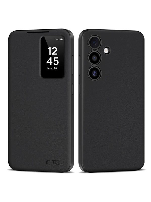 Produktfoto för Tech-Protect Galaxy S25 Plånboksfodral Smart - Matt Svart