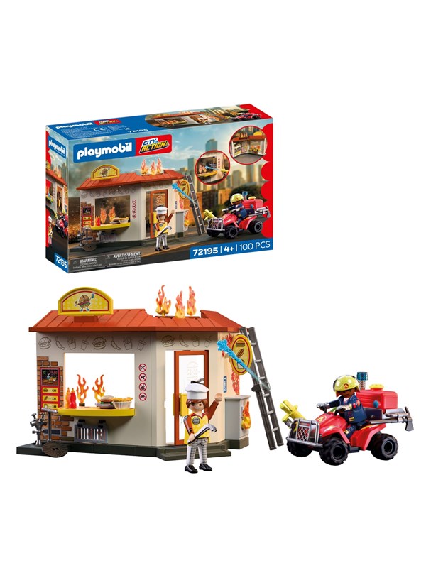 Playmobil City Action - Fire Quad with Burger Shop