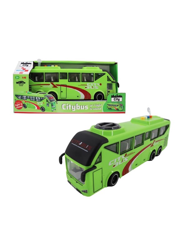 Impulse Toys City Bus w/light &amp; sounds 1:16