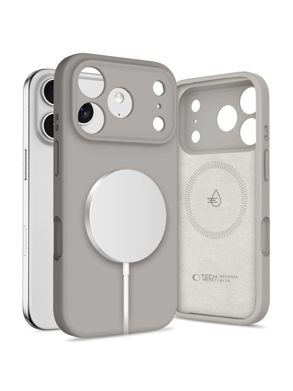 Produktfoto för Tech-Protect iPhone 17 Pro Max Mobilskal Magsafe Silikon - Stone Grå