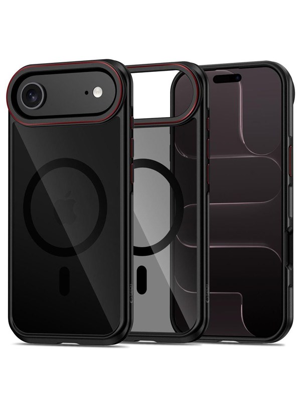 Tech-Protect MagHybrid MagSafe Case for iPhone Air - Black & Red
