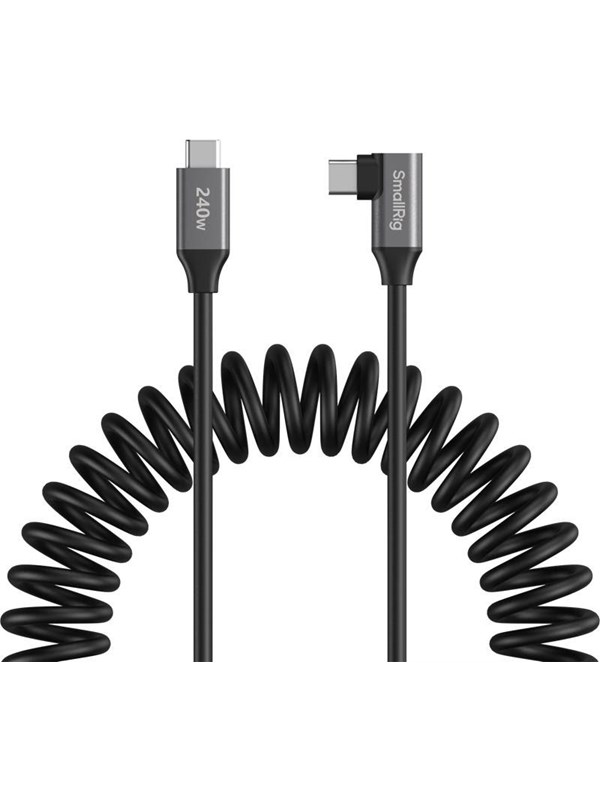 SmallRig 5730 USB-C Data Cable Coiled (Straight to Angled)