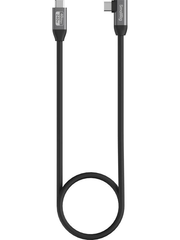 SmallRig 5732 USB-C Data Cable (Straight to Angled) 100cm 40Gbps + 240W + 8K