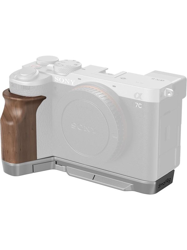 SmallRig 4796 L-Shape Mount Plate with Wooden Handle for Sony Alpha 7C II / Alpha 7CR