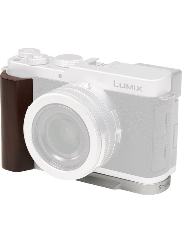 SmallRig 5943 L-Shaped Mount Plate with Wooden Handle for Panasonic LUMIX L10 Silver