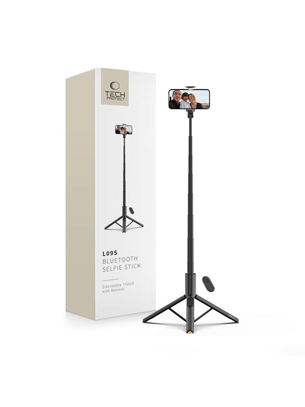 Tech-Protect Selfie Stick  L09S with Tripod - Black