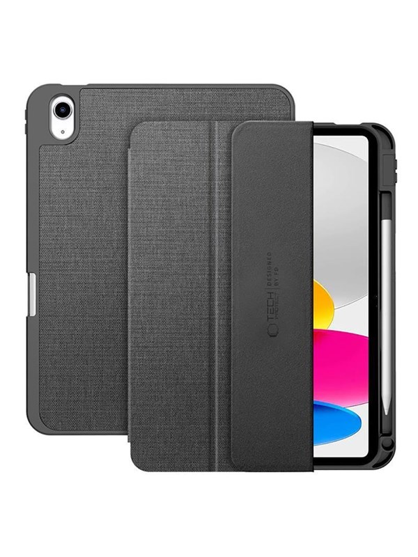 Produktfoto för Tech-Protect iPad 10.9 (2022)/ iPad 11""(2025) Fodral Canvas - Charcoal Grå