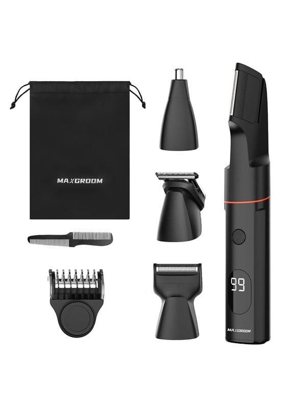 MAXGROOM Kroppstrimmer LK-881 Multifunctional Trimmer with Replaceable Tips - Black