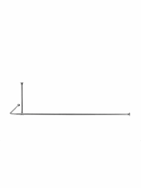 Croydex Kvalitativ L-formad duschdraperistång 200 x 100 cm