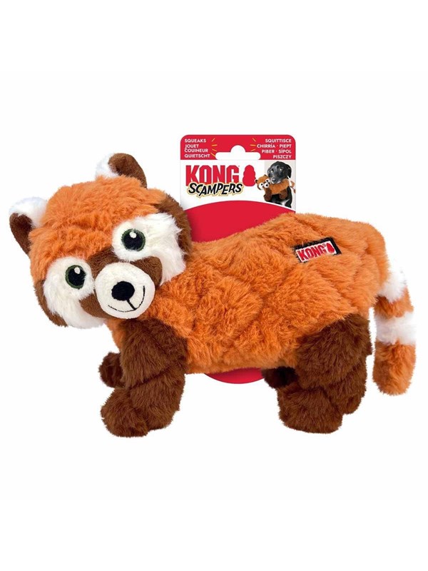 KONG -  SCAMPERS RED PANDA M - Red - 23x25.5x12 cm