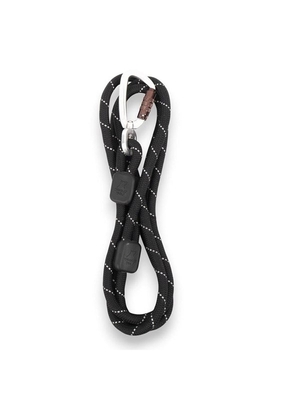 Woolly Wolf - Rope Leash Black - 180 cm  - 10mm