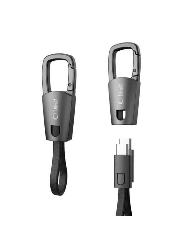 Tech-Protect Ultraboost DNA Cable with Keychain USB-C PD 60W / 3A - Gray