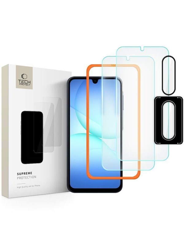 Tech-Protect  Supreme Easy 3-pack Tempered Glass for Samsung Galaxy A17 4G / 5G