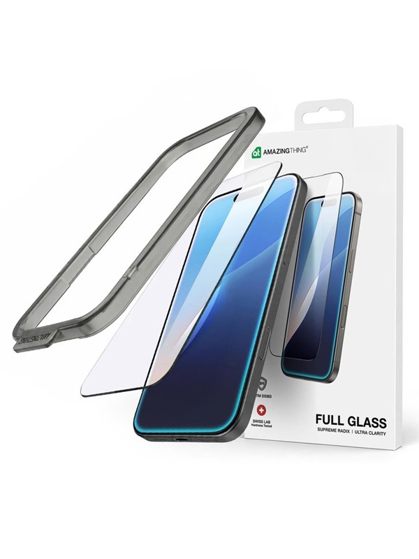 AmazingThing Radix Full Glass tempered glass for iPhone 16