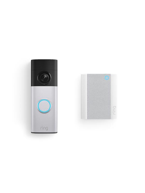 Ring Battery Video Doorbell Plus - Retinal 2K & Chime (3rd Gen) - Nickel Silver - Köp för SEK 1.599 - Spara 30%