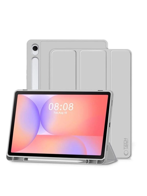 Produktfoto för Tech-Protect Galaxy Tab S9 FE Fodral med plats för pennna - Grå