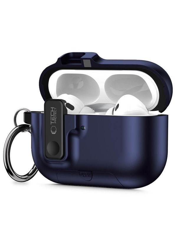 Tech-Protect Slim Hook Case for AirPods Pro 3 - Navy Blue