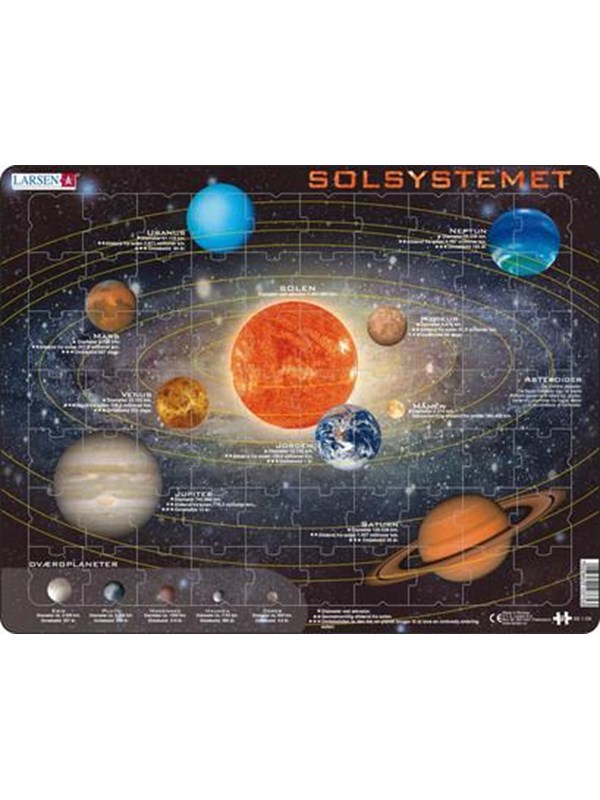 Larsen Puzzles Puzzle Solar System - 70 pieces Maxi (36.5x28.5 cm) 2D Pussel