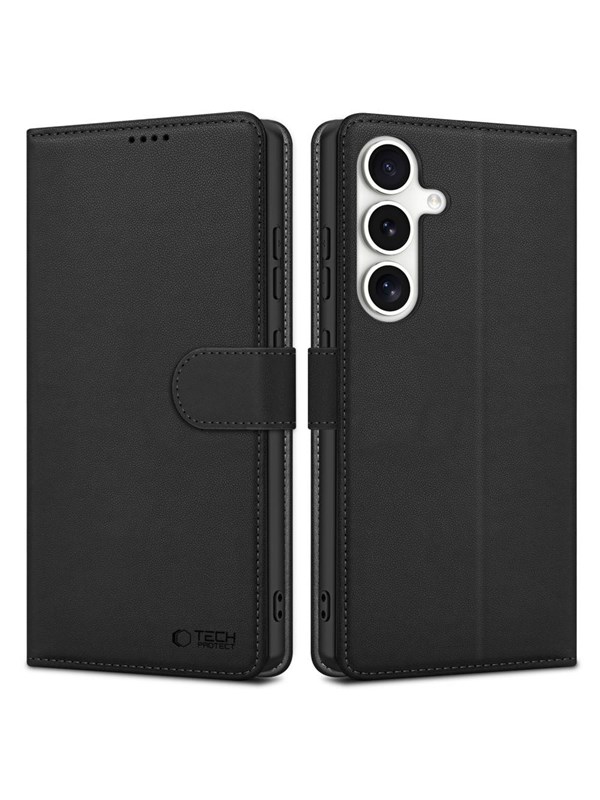 Tech-Protect Wallet Case for Samsung Galaxy S25 FE - Black