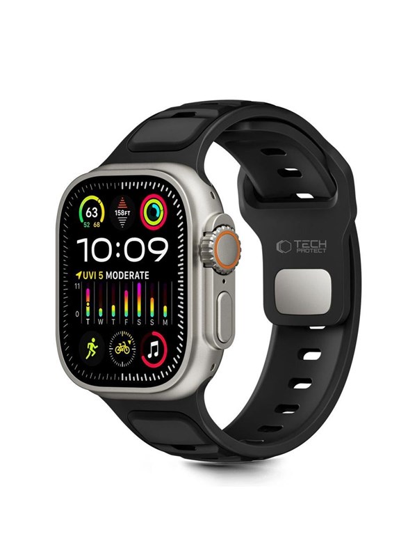 Produktfoto för Tech-Protect Apple Watch (44/45/46/49mm) Armband Icon - Svart/Svart