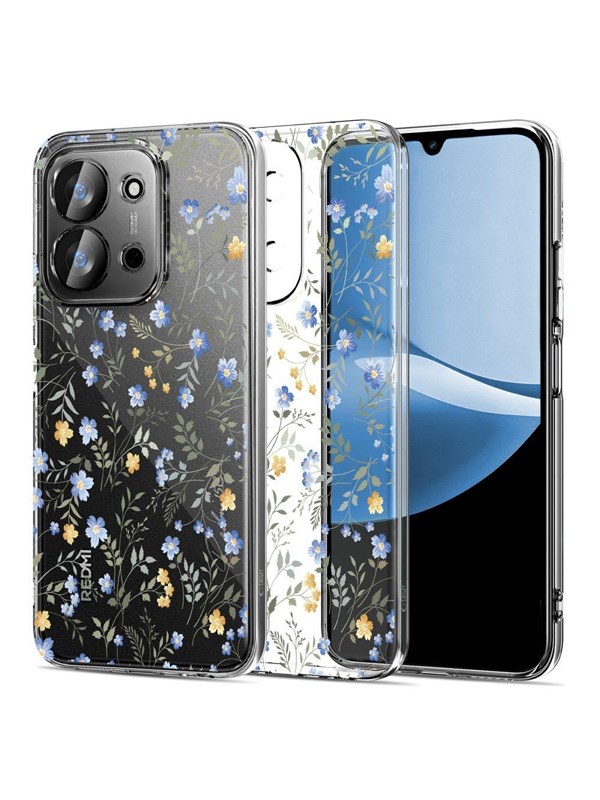 Tech-Protect  FlexAir Case for Xiaomi Redmi 15C 173 mm / Poco 85C 173 mm - Daisies with Leaves