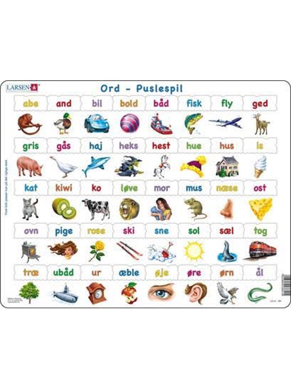 Larsen Puzzles Puzzle Learn to Read - 40 pieces Maxi (36.5x28.5 cm) 2D Pussel