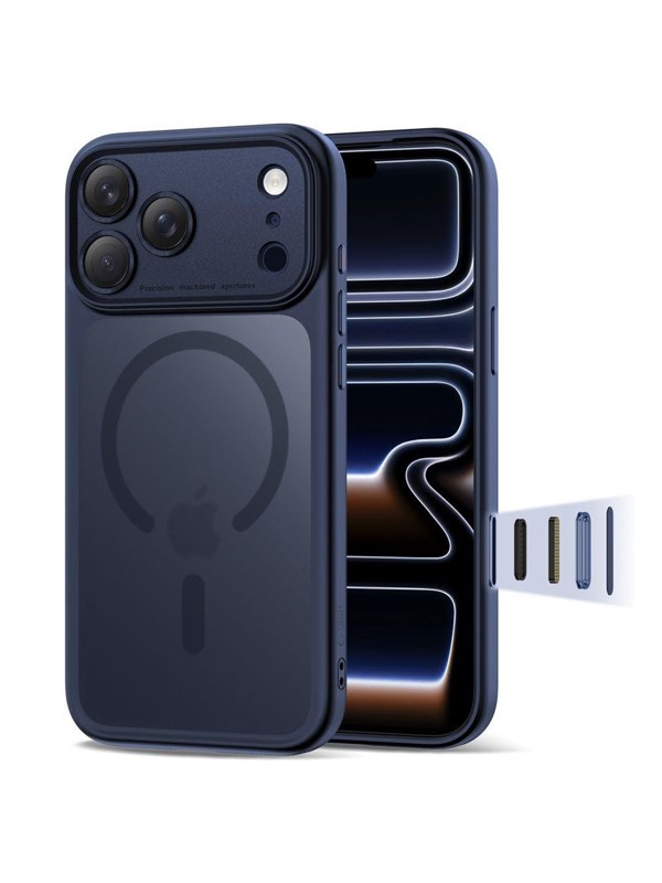 Tech-Protect Magpeak Magsafe CC Case for iPhone 17 Pro Max - Navy Matte