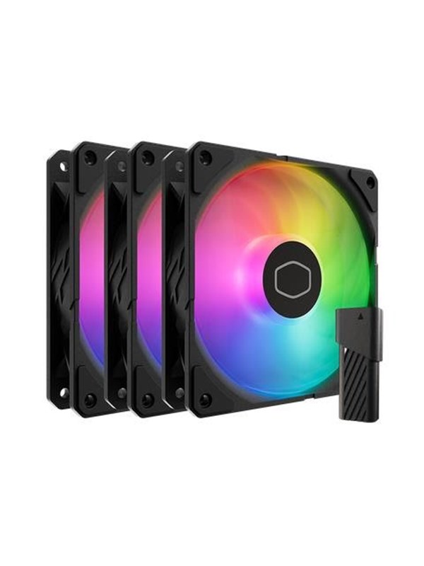 Cooler Master SickleFlow Edge 120 ARGB 3-Pack Fan Kit - Chassi fläkt - 120mm - Svart