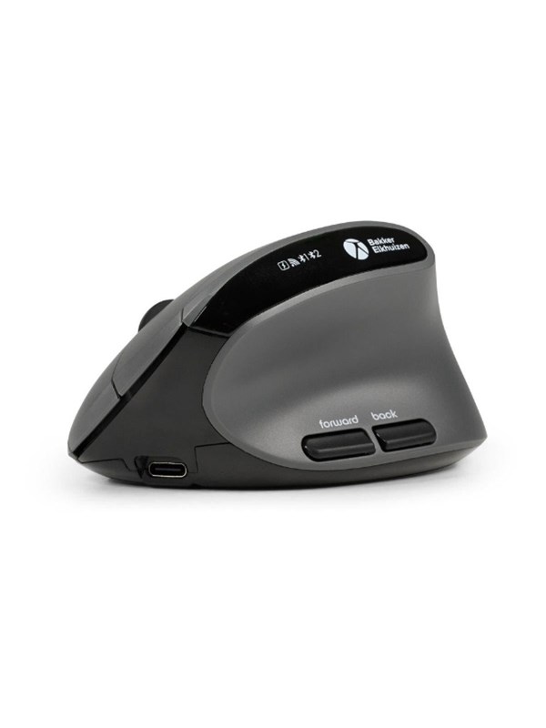 Bakker Elkhuizen BakkerElkhuizen MidWay - Vertical mouse - Optic - 7 knappar - Grå