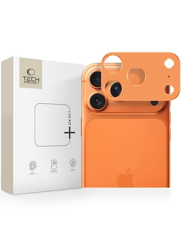 Tech-Protect Camalloy Fit+ Camera Cover for iPhone 17 Pro Max - Orange