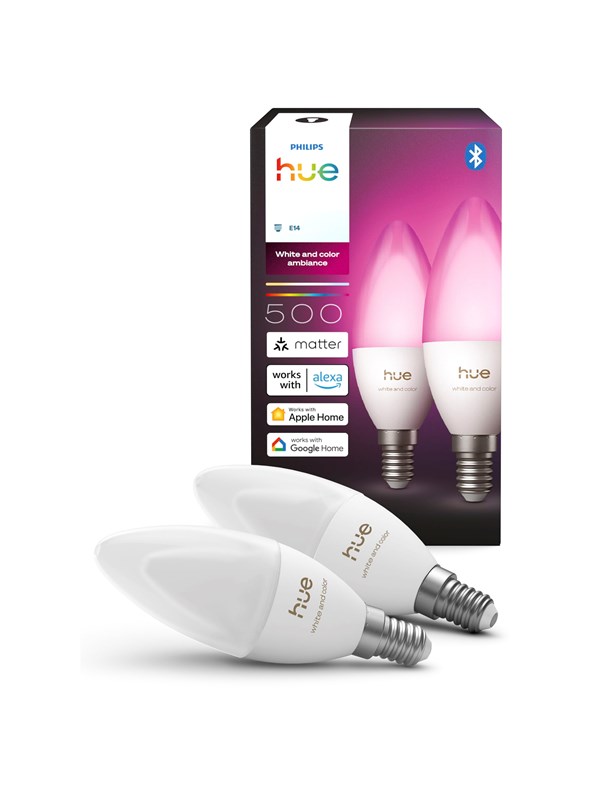 Philips Hue Kronljus - E14 ljuskälla - White and color ambiance - (2-pack)