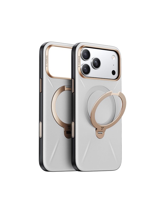 Torras Ostand Q3 Vegskin - pearl gray - iPhone 17 Pro