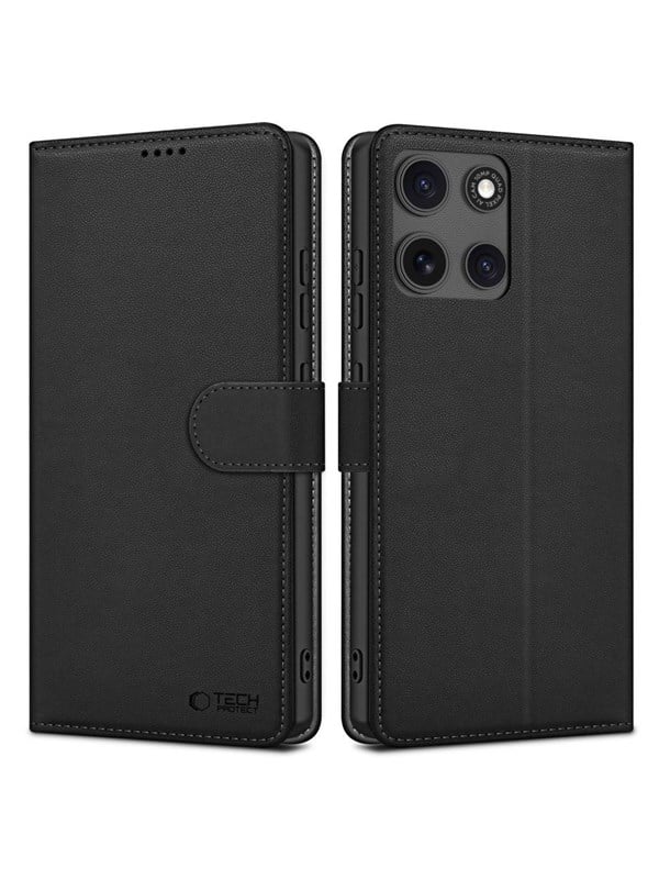 Produktfoto för Tech-Protect Motorola Moto G15/G15 Power Plånboksfodral - Matte Svart