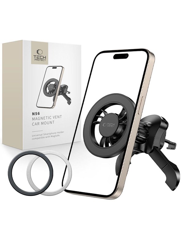 Tech-Protect  N56 Magnetic MagSafe Car Mount for Air Vent Grille - Black