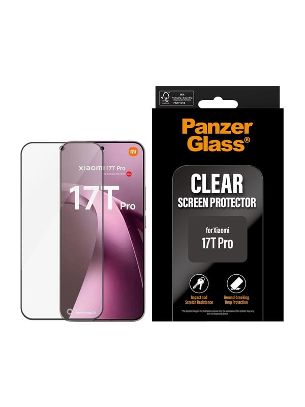 PanzerGlass Screen Protector Xiaomi 17T Pro | Ultra-Wide Fit - SEK 259 - Spara 25%
