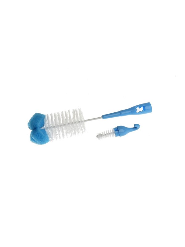Akuku Bottle cups and nipple brush with sponge BLUE