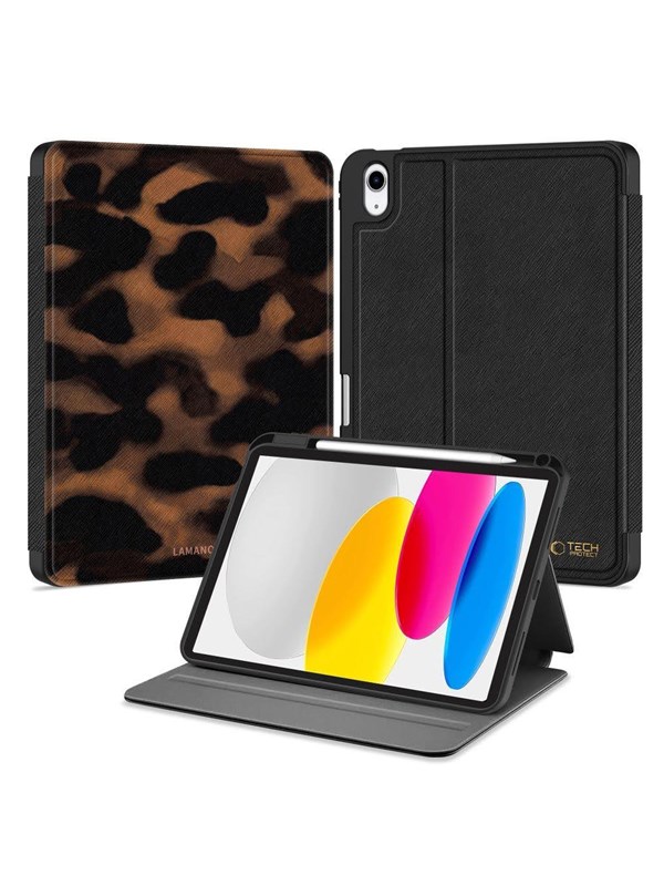 Tech-Protect  Lamano Case for iPad 10.9" 10 / 2022 / 11" 11 / 2025 - Brown &amp; Black