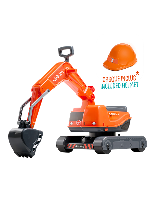 Orange Grävmaskin inkl. hjälm Kubota