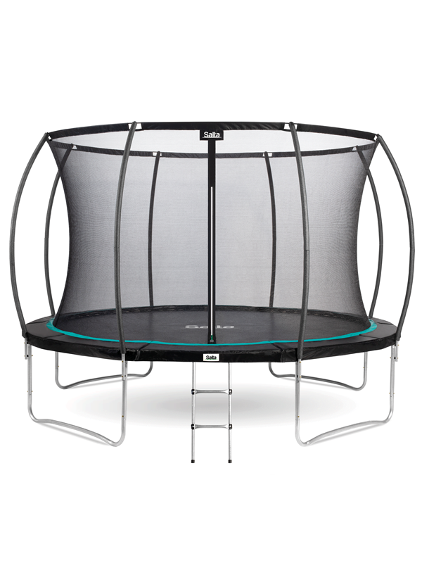 Salta Trampolin Cosmos Ø427 cm, svart inkl. stege och säkerhetsnät