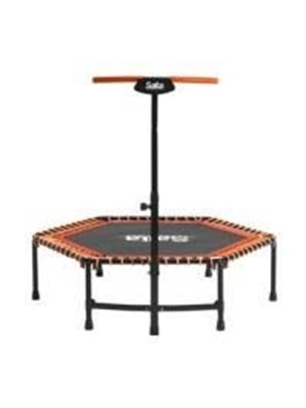 Orange Fitness-trampolin med handtag, orange