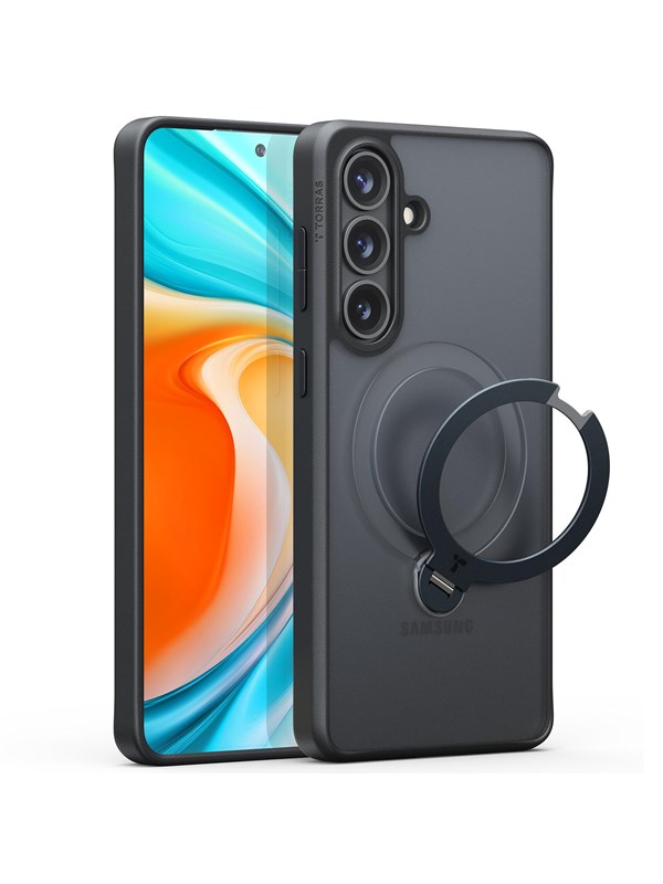 Torras Ostand Q3 Spin - obsidian black - Samsung Galaxy S26