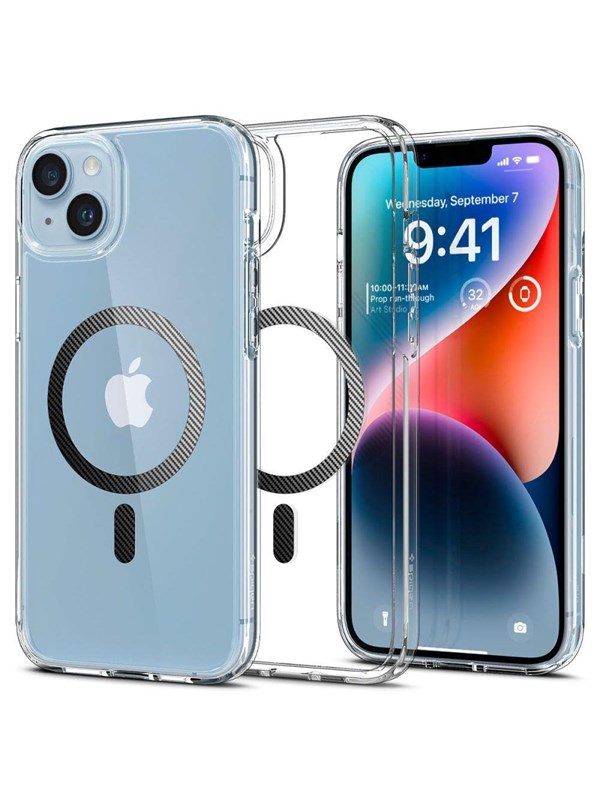 Produktfoto för Spigen Ultra Hybrid MagSafe iPhone 14 Plus carbon fiber
