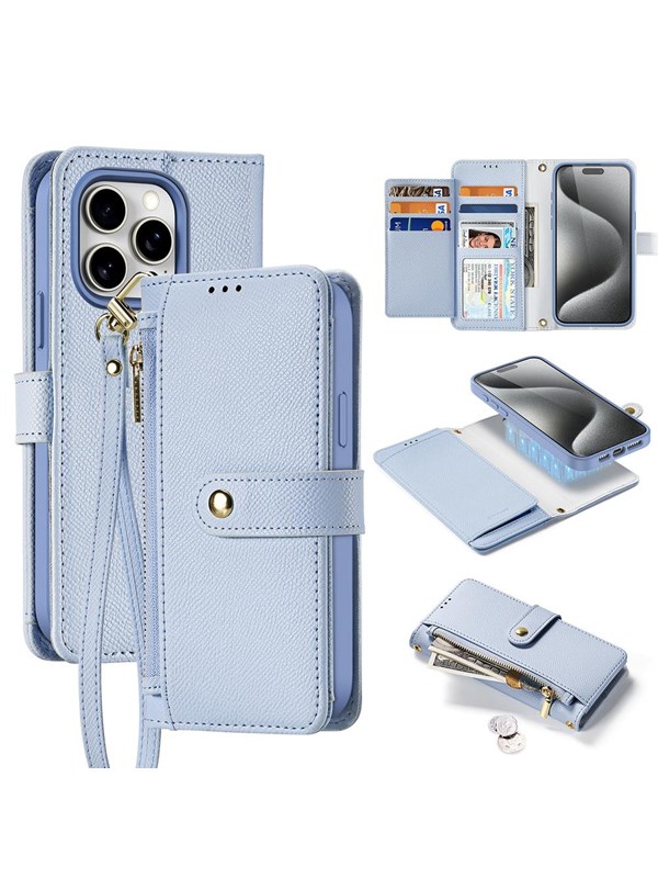 Dux Ducis Lava Leather Case for iPhone 15 Pro - Blue