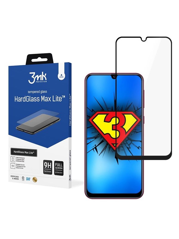 3mk HardGlass Max Lite Black Tempered Glass for Samsung Galaxy M31 / M31 Prime