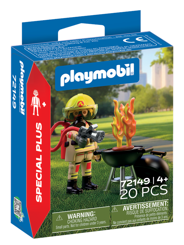 Playmobil - Firefighter with Make-Believe Fire