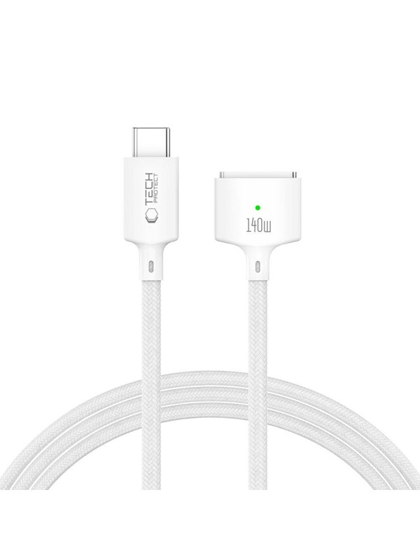 Tech-Protect  MMC01 Ultraboost USB-C / USB-C MagSafe 3 140W 200cm Cable for MacBook - White