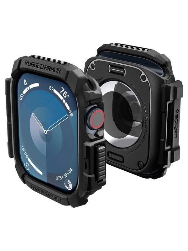 Alternativ bild 0 för Spigen Rugged Armor matte black - Apple Watch 10 46mm