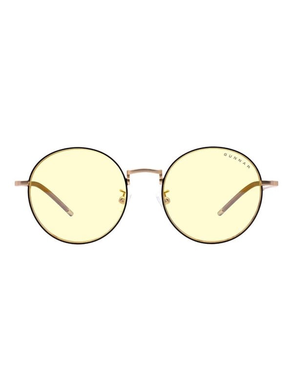 Gunnar Ellipse - for computer - frame: black / gold - lens: amber