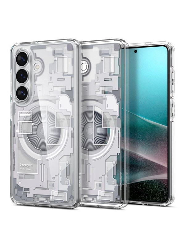 Spigen Ultra Hybrid Mag MagSafe Case for Samsung Galaxy S26+ Zero One - Clear and White